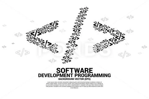 Concept for Programming language technology and coding. Illustration ...