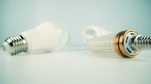 The concept of progress and development of technology on the example of lighting Stockbeeldmateriaal 149387910