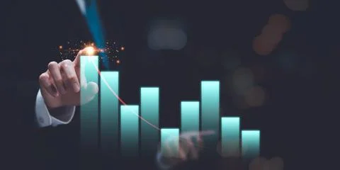 Concept of progress in development, financial efficiency and investment wit.. Stock Photos