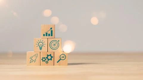 Concept of progress in development, financial efficiency and investment wit.. Stock Photos