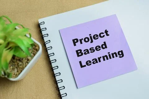 Concept of project based learning write on sticky notes Stockfoto's