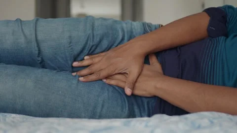 The concept of prostate and bladder problem, crotch pain of a young person Video stock 262299354