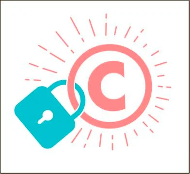 Concept of protection of copyright Stock Illustration
