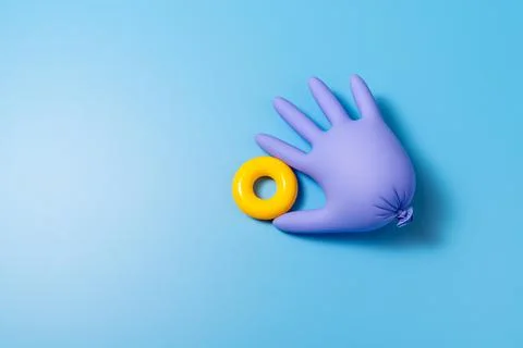 Concept of protective glove which inflated with air Stock Photos