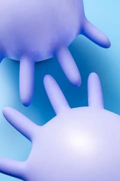 Concept of protective gloves which inflated with air Stock Photos