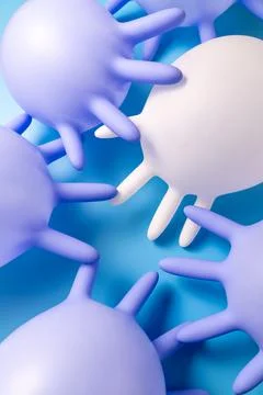 Concept of protective gloves which inflated with air Stock Photos