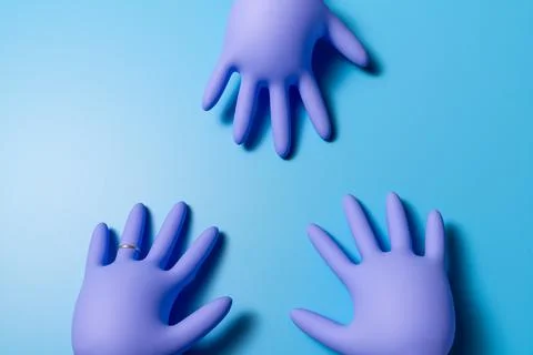 Concept of protective gloves which inflated with air Stock-Fotos
