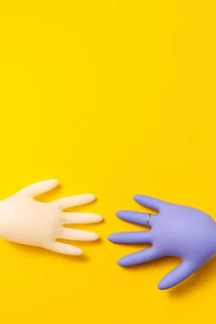 Concept of protective gloves which inflated with air Stock Photos