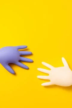 Concept of protective gloves which inflated with air Stock Photos