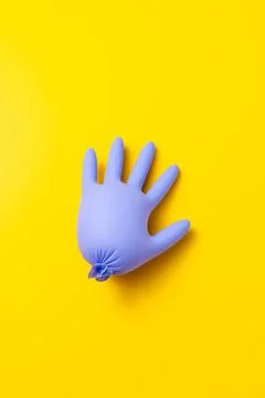 Concept of protective gloves which inflated with air Stock Photos