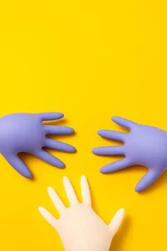 Concept of protective gloves which inflated with air Stock Photos