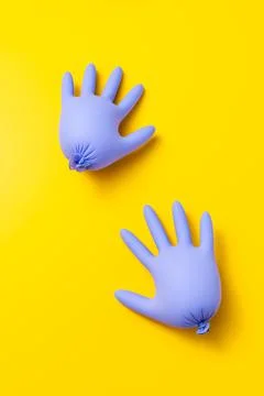Concept of protective gloves which inflated with air Stock Photos