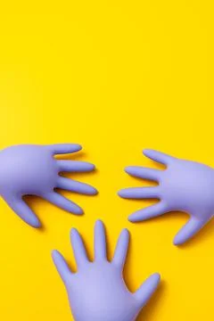 Concept of protective gloves which inflated with air Stock Photos