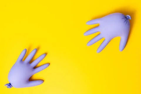Concept of protective gloves which inflated with air Stock Photos
