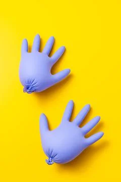 Concept of protective gloves which inflated with air Stock Photos