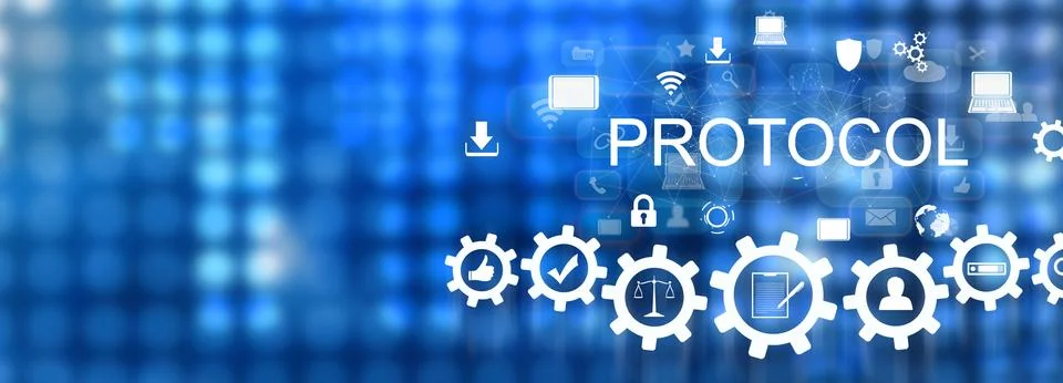 Concept of Protocol. Internet. Business. Technology Stock Photos