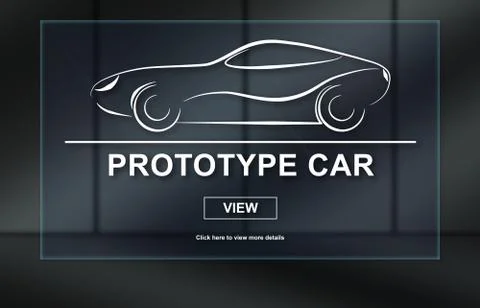 Concept of prototype car Stock Illustration