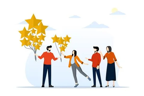 Concept of providing performance appraisal or review, employee appraisal. Stock Illustration