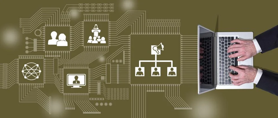 Concept of public relations Stock Photos