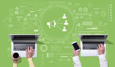 Concept of public relations Stock Photos
