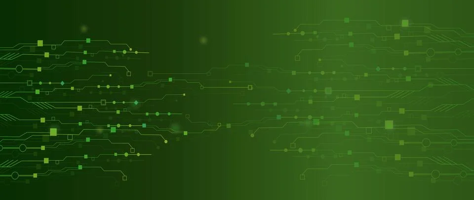 The concept of quantum computer technologies.  Stock Illustration