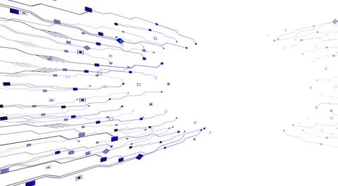 Concept of quantum computer technology, internet, technological science bac.. Stock Illustration