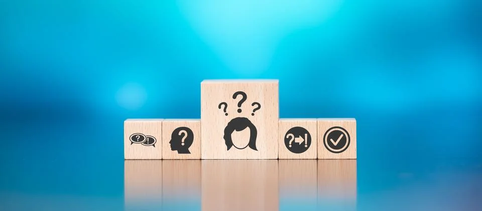 Concept of question Stock Photos