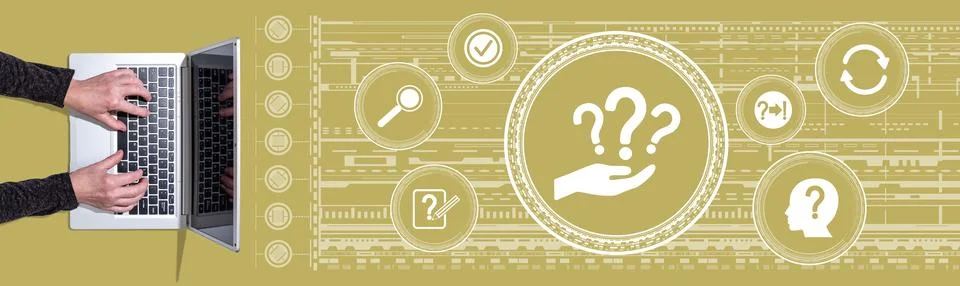 Concept of question Stock Photos