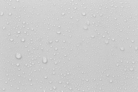 The concept of raindrops falling on a gray background Abstract wet white su.. Stock Illustration