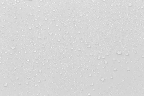 The concept of raindrops falling on a gray background Abstract wet white su.. Stock Photos