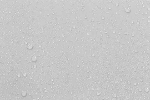 The concept of raindrops falling on a gray background Abstract wet white su.. Stock Photos