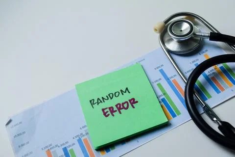 Concept of Random Error write on sticky notes isolated on white background. Stock Photos