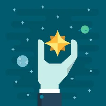 Concept of reaching one's goals Stock Illustration