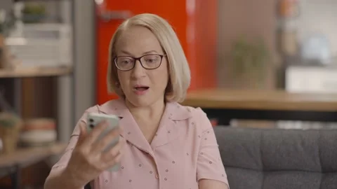 Concept of reading on the phone. Stock Footage 148601348