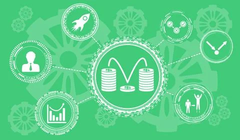 Concept of rebound Stock Illustration