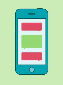 Concept of receiving text messages Stock Illustration