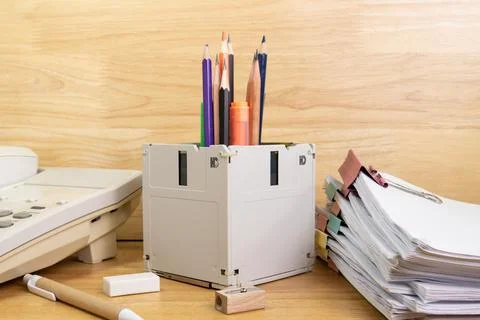 Concept recycle floppy disk, Creative objects used for obsolete furniture Photos