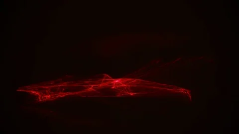 Concept of a red line on a black background for titles. Can be looped Stock Footage 82537536