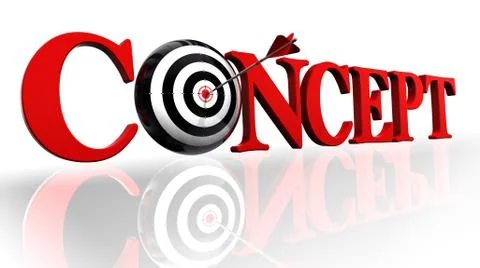 Concept red word and target Stock Illustration