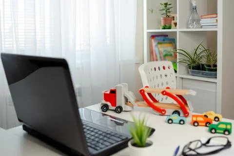 The concept of remote work from home. Work during home quarantine Stock-Fotos