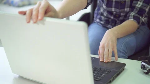 Concept remote work on the Internet, wheelchair, disabled person Stock Footage 100081006