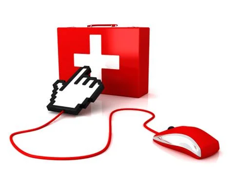 Concept of repair computers. Illustrazione stock