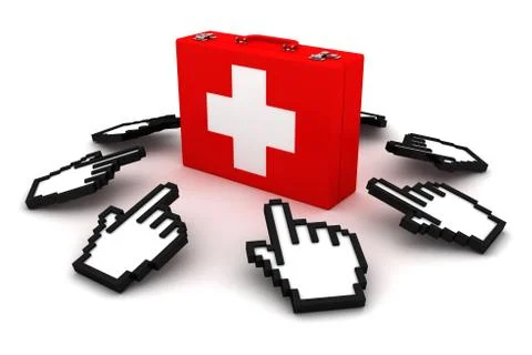 Concept of repair computers. Stock Illustration