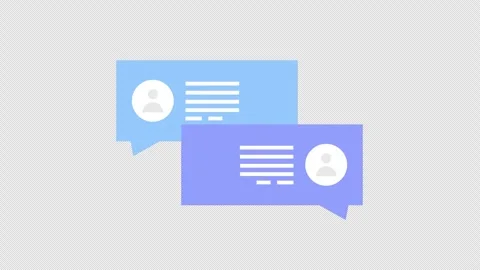 Concept represents digital communication through messaging or chat bubbles .. Stock Footage 310537574