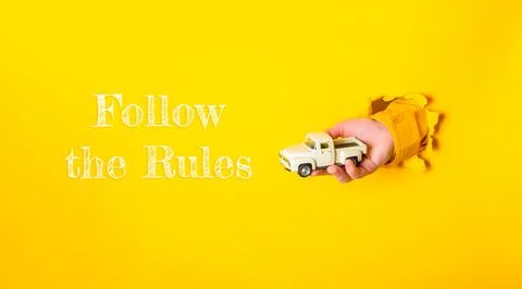 Concept of responsibility and adherence to guidelines Stock Photos