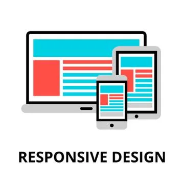 Concept of responsive design icon Illustrazione stock