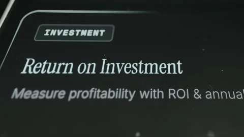 Concept of Return on Investment Stock Footage 332923291