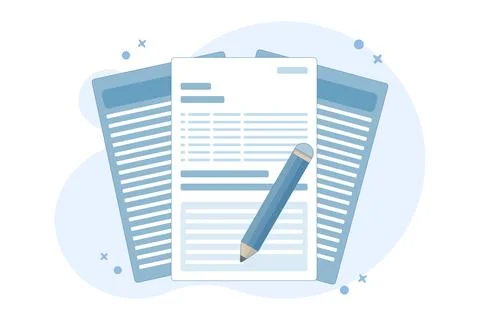 Concept Review of educational textbooks on creative writing and storytelling Illustrazione stock