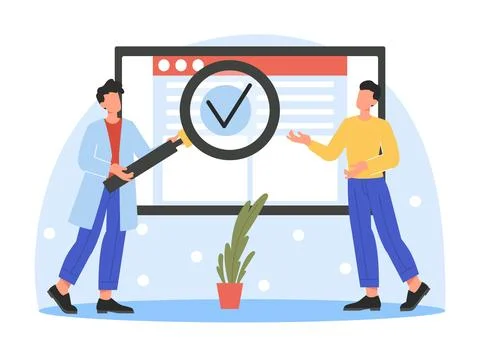Concept of reviewing paperwork Stock Illustration