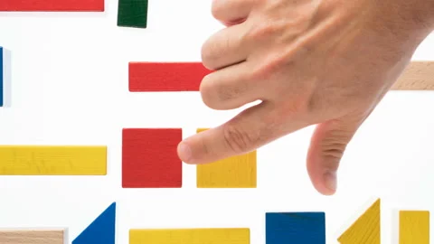 Concept of the right choice. Stop motion, animation. Stock Footage 91344961